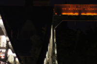 Nachtbild vom Eisernen Steg, aufgenommen von Süden nach Norden